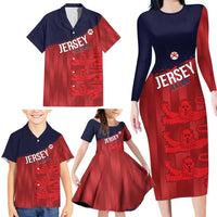 Custom Jersey Cricket Family Matching Long Sleeve Bodycon Dress and Hawaiian Shirt Go Jer Lions - Wonder Print Shop