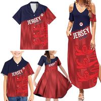 Custom Jersey Cricket Family Matching Summer Maxi Dress and Hawaiian Shirt Go Jer Lions - Wonder Print Shop