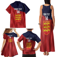 Custom Jersey Cricket Family Matching Tank Maxi Dress and Hawaiian Shirt Go Jer Lions - Wonder Print Shop