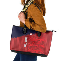 Custom Jersey Cricket Leather Tote Bag Go Jer Lions - Wonder Print Shop