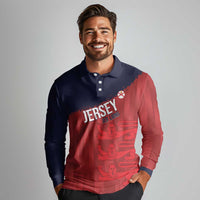 Custom Jersey Cricket Long Sleeve Polo Shirt Go Jer Lions - Wonder Print Shop