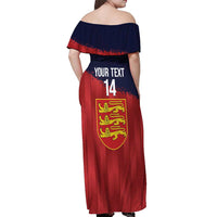 Custom Jersey Cricket Off Shoulder Maxi Dress Go Jer Lions - Wonder Print Shop