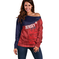 Custom Jersey Cricket Off Shoulder Sweater Go Jer Lions - Wonder Print Shop