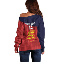 Custom Jersey Cricket Off Shoulder Sweater Go Jer Lions - Wonder Print Shop
