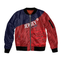 Custom Jersey Cricket Sleeve Zip Bomber Jacket Go Jer Lions - Wonder Print Shop