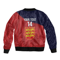 Custom Jersey Cricket Sleeve Zip Bomber Jacket Go Jer Lions - Wonder Print Shop