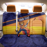 Custom Netherlands Cricket Back Car Seat Cover Go Flying Dutchmen Lion Mascot - Wonder Print Shop