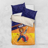 Custom Netherlands Cricket Bedding Set Go Flying Dutchmen Lion Mascot - Wonder Print Shop