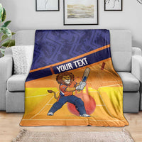 Custom Netherlands Cricket Blanket Go Flying Dutchmen Lion Mascot - Wonder Print Shop