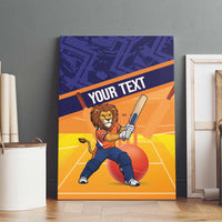 Custom Netherlands Cricket Canvas Wall Art Go Flying Dutchmen Lion Mascot - Wonder Print Shop
