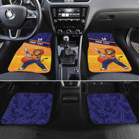Custom Netherlands Cricket Car Mats Go Flying Dutchmen Lion Mascot - Wonder Print Shop