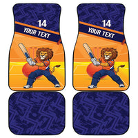 Custom Netherlands Cricket Car Mats Go Flying Dutchmen Lion Mascot - Wonder Print Shop