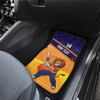 Custom Netherlands Cricket Car Mats Go Flying Dutchmen Lion Mascot - Wonder Print Shop