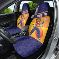 Custom Netherlands Cricket Car Seat Cover Go Flying Dutchmen Lion Mascot - Wonder Print Shop