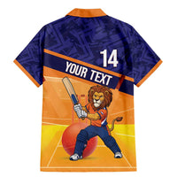 Custom Netherlands Cricket Family Matching Mermaid Dress and Hawaiian Shirt Go Flying Dutchmen Lion Mascot - Wonder Print Shop