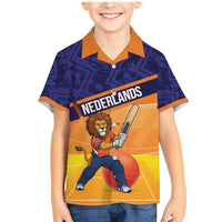 Custom Netherlands Cricket Family Matching Mermaid Dress and Hawaiian Shirt Go Flying Dutchmen Lion Mascot - Wonder Print Shop