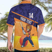 Custom Netherlands Cricket Hawaiian Shirt Go Flying Dutchmen Lion Mascot - Wonder Print Shop