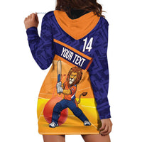 Custom Netherlands Cricket Hoodie Dress Go Flying Dutchmen Lion Mascot - Wonder Print Shop