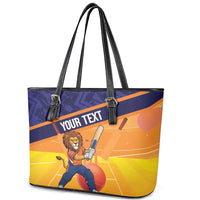 Custom Netherlands Cricket Leather Tote Bag Go Flying Dutchmen Lion Mascot - Wonder Print Shop