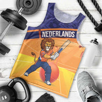 Custom Netherlands Cricket Men Tank Top Go Flying Dutchmen Lion Mascot - Wonder Print Shop