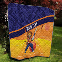 Custom Netherlands Cricket Quilt Go Flying Dutchmen Lion Mascot - Wonder Print Shop