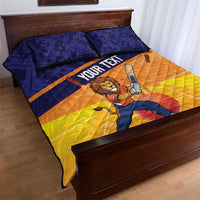 Custom Netherlands Cricket Quilt Bed Set Go Flying Dutchmen Lion Mascot - Wonder Print Shop