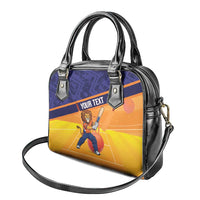 Custom Netherlands Cricket Shoulder Handbag Go Flying Dutchmen Lion Mascot - Wonder Print Shop