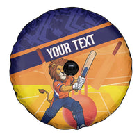 Custom Netherlands Cricket Spare Tire Cover Go Flying Dutchmen Lion Mascot - Wonder Print Shop