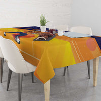 Custom Netherlands Cricket Tablecloth Go Flying Dutchmen Lion Mascot - Wonder Print Shop