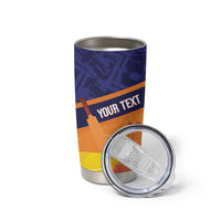 Custom Netherlands Cricket Tumbler Cup Go Flying Dutchmen Lion Mascot - Wonder Print Shop