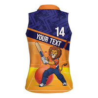 Custom Netherlands Cricket Women Sleeveless Polo Shirt Go Flying Dutchmen Lion Mascot - Wonder Print Shop