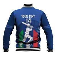 Custom Italy Cricket Baseball Jacket Go Gli Azzurri - Wonder Print Shop