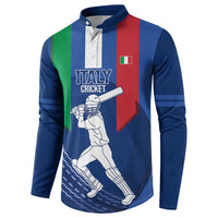 Custom Italy Cricket Button Sweatshirt Go Gli Azzurri - Wonder Print Shop