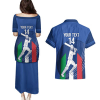 Custom Italy Cricket Couples Matching Puletasi and Hawaiian Shirt Go Gli Azzurri - Wonder Print Shop
