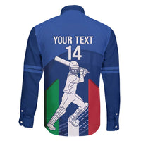 Custom Italy Cricket Family Matching Long Sleeve Bodycon Dress and Hawaiian Shirt Go Gli Azzurri - Wonder Print Shop