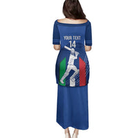 Custom Italy Cricket Family Matching Puletasi and Hawaiian Shirt Go Gli Azzurri - Wonder Print Shop