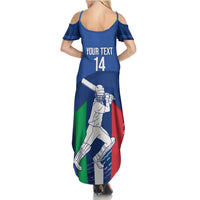 Custom Italy Cricket Family Matching Summer Maxi Dress and Hawaiian Shirt Go Gli Azzurri - Wonder Print Shop