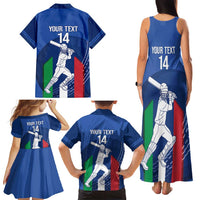 Custom Italy Cricket Family Matching Tank Maxi Dress and Hawaiian Shirt Go Gli Azzurri - Wonder Print Shop