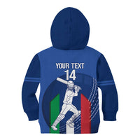 Custom Italy Cricket Kid Hoodie Go Gli Azzurri - Wonder Print Shop