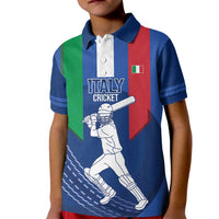 Custom Italy Cricket Kid Polo Shirt Go Gli Azzurri - Wonder Print Shop