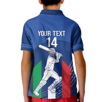 Custom Italy Cricket Kid Polo Shirt Go Gli Azzurri - Wonder Print Shop