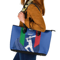 Italy Cricket Leather Tote Bag Go Gli Azzurri - Wonder Print Shop