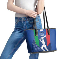 Italy Cricket Leather Tote Bag Go Gli Azzurri - Wonder Print Shop