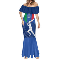 Custom Italy Cricket Mermaid Dress Go Gli Azzurri - Wonder Print Shop