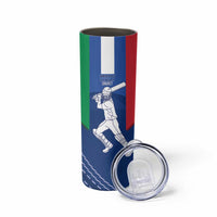 Custom Italy Cricket Skinny Tumbler Go Gli Azzurri - Wonder Print Shop