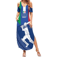 Custom Italy Cricket Summer Maxi Dress Go Gli Azzurri - Wonder Print Shop