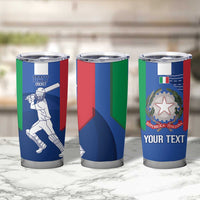 Custom Italy Cricket Tumbler Cup Go Gli Azzurri - Wonder Print Shop
