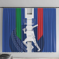 Italy Cricket Window Curtain Go Gli Azzurri - Wonder Print Shop
