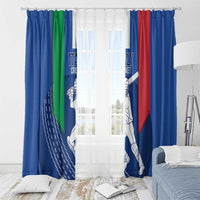 Italy Cricket Window Curtain Go Gli Azzurri - Wonder Print Shop