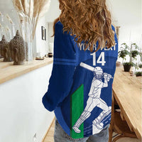 Custom Italy Cricket Women Casual Shirt Go Gli Azzurri - Wonder Print Shop
